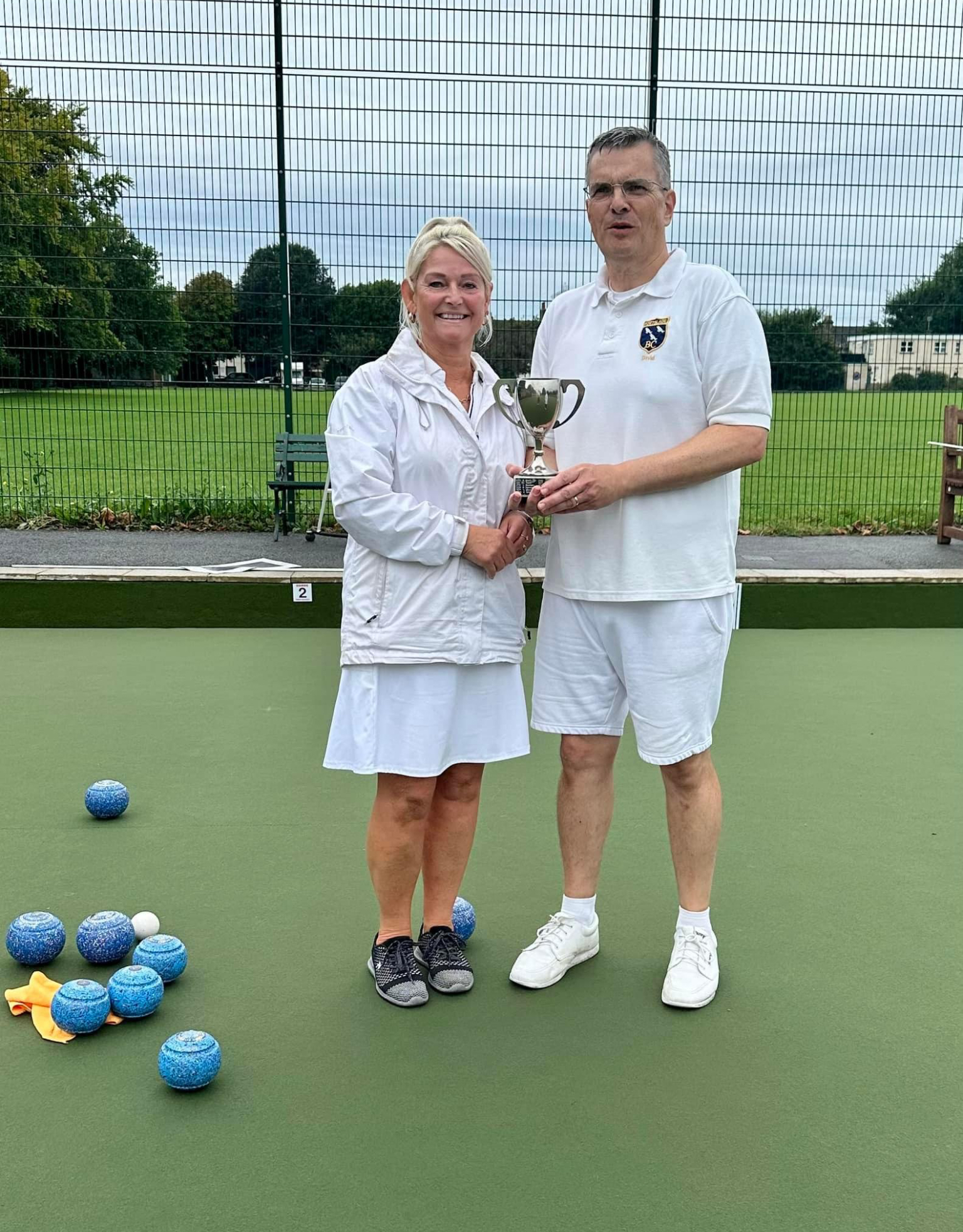 Jubilee Cup 2024. Winner David Culmer (r), Runner-up Lisa Harris (l)