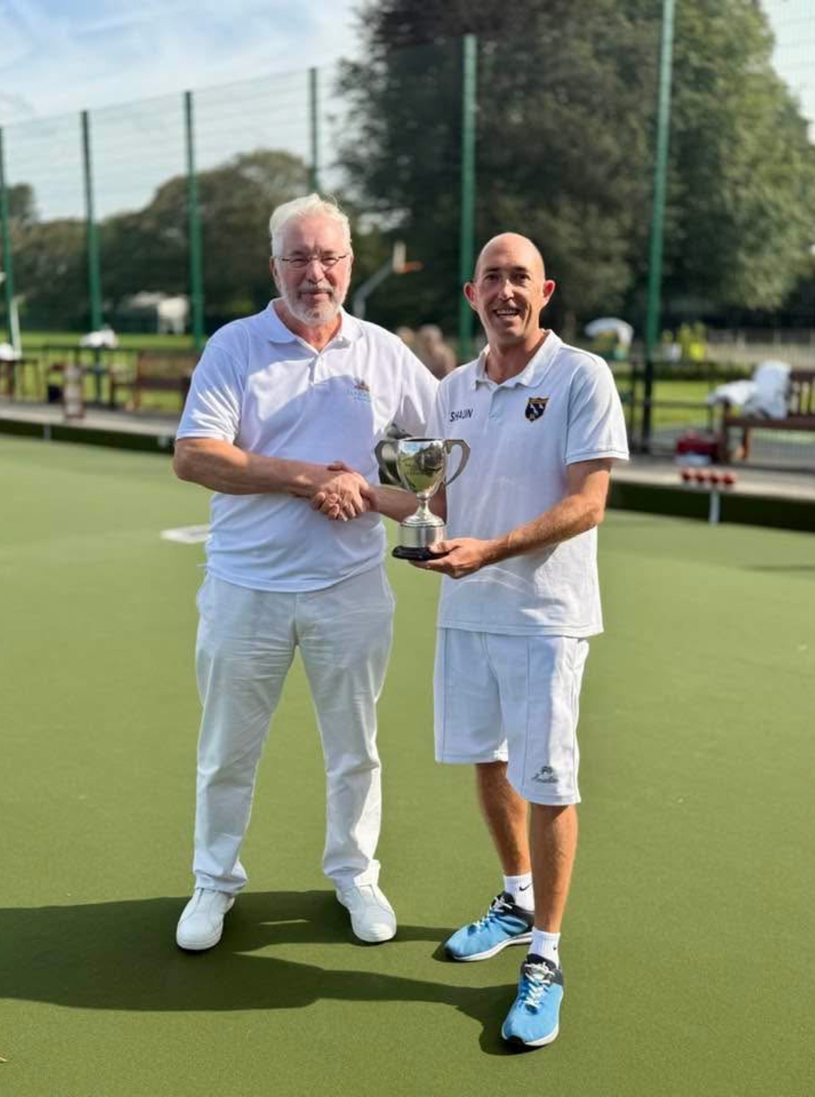 Singles handicap 2025 - Winner Shaun Willis (r), runner up Peter Jones (l)